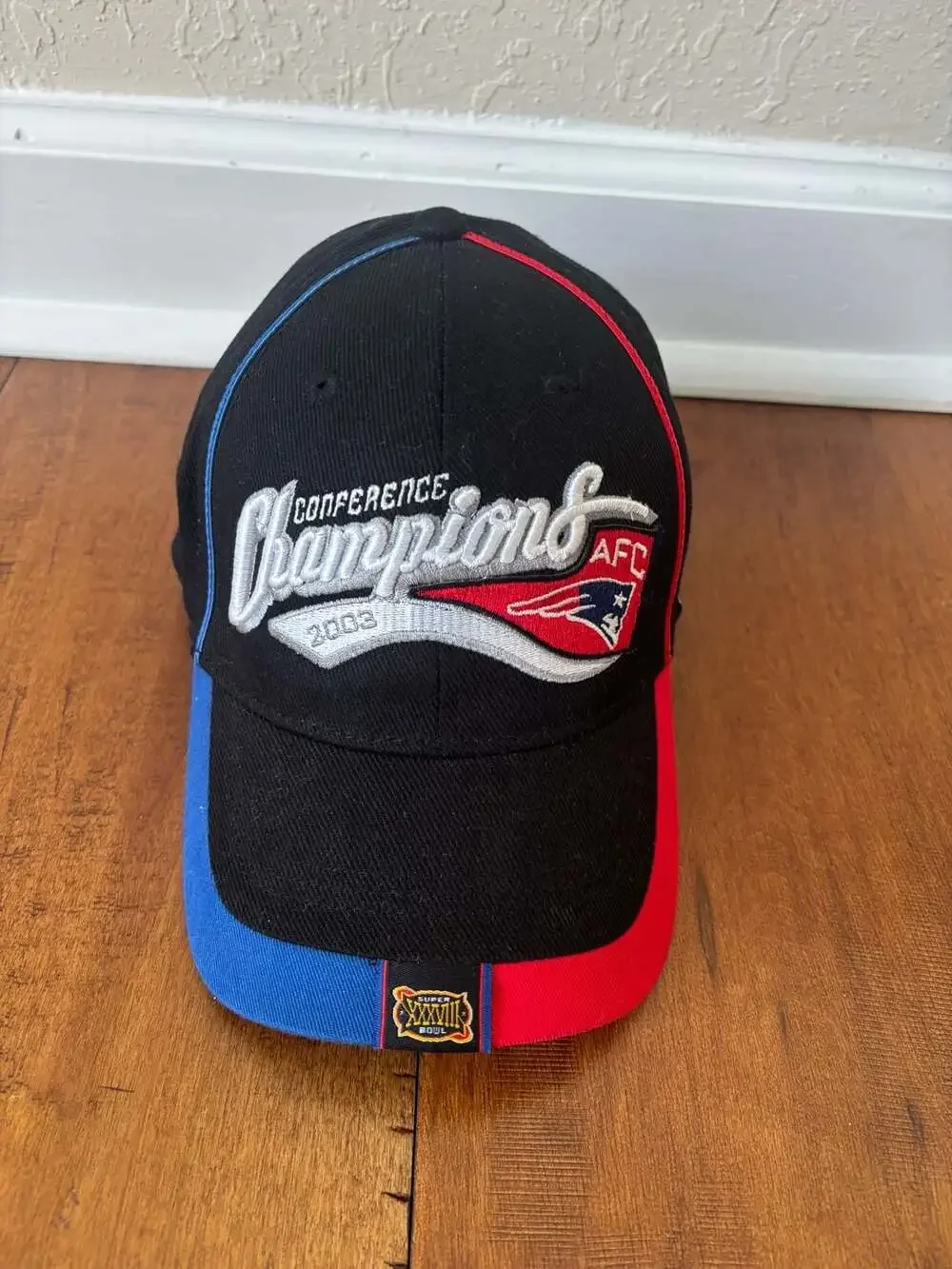 Reebok New England Patriots 2003 AFC Conference Champions Super Bowl XXXVIII Hat